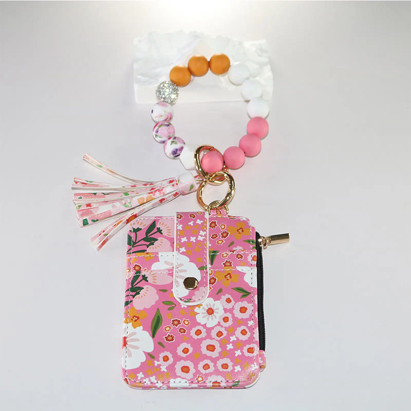 Colorful And Natural Style Floral Print Bracelet Wallet - Image 7