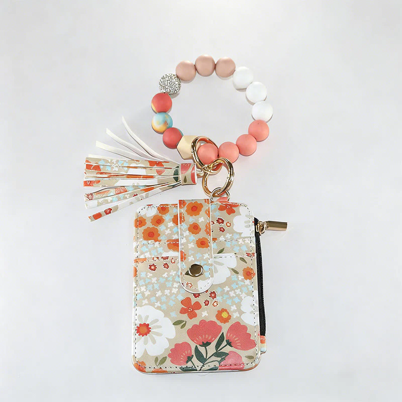 Colorful And Natural Style Floral Print Bracelet Wallet - Image 9