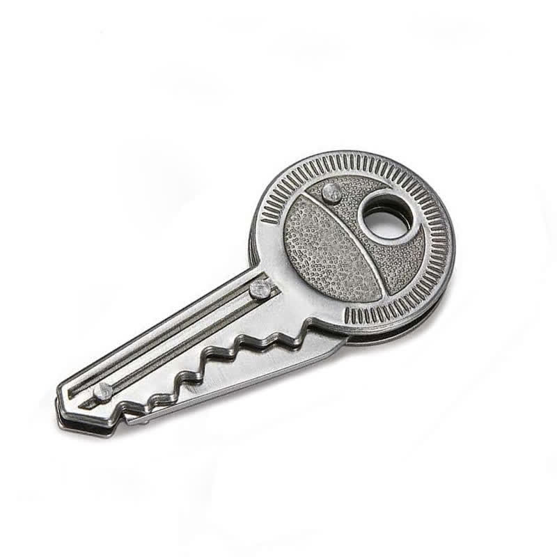 Compact Mini Folding Knife Key Shape Keychain - Image 3