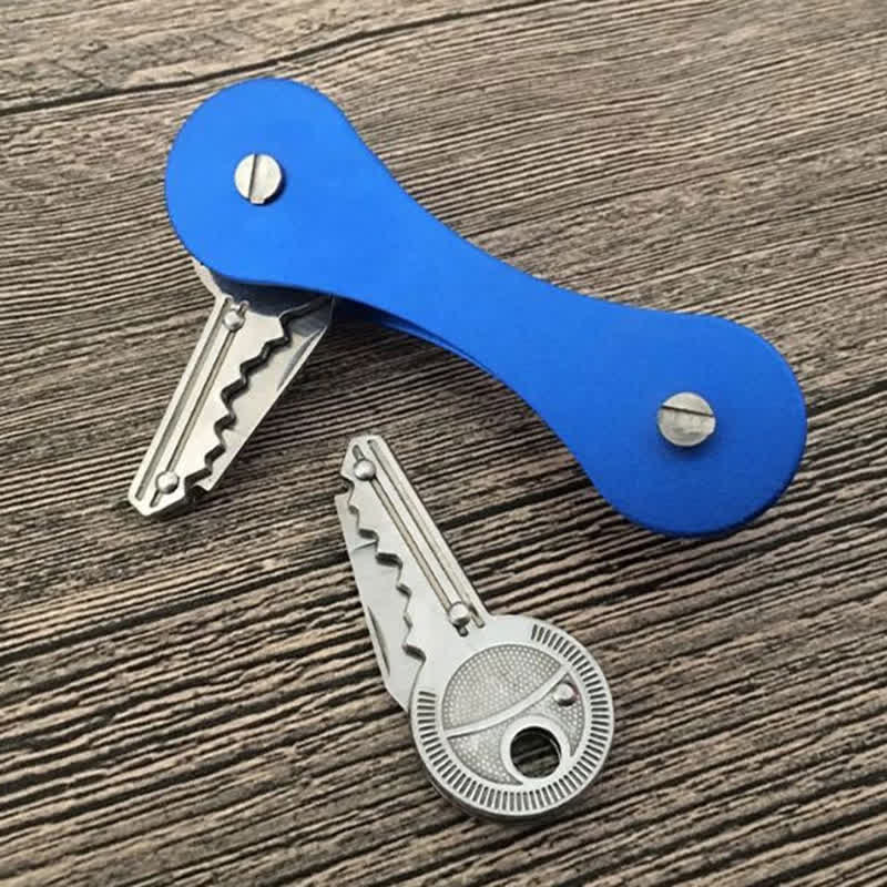 Compact Mini Folding Knife Key Shape Keychain - Image 7