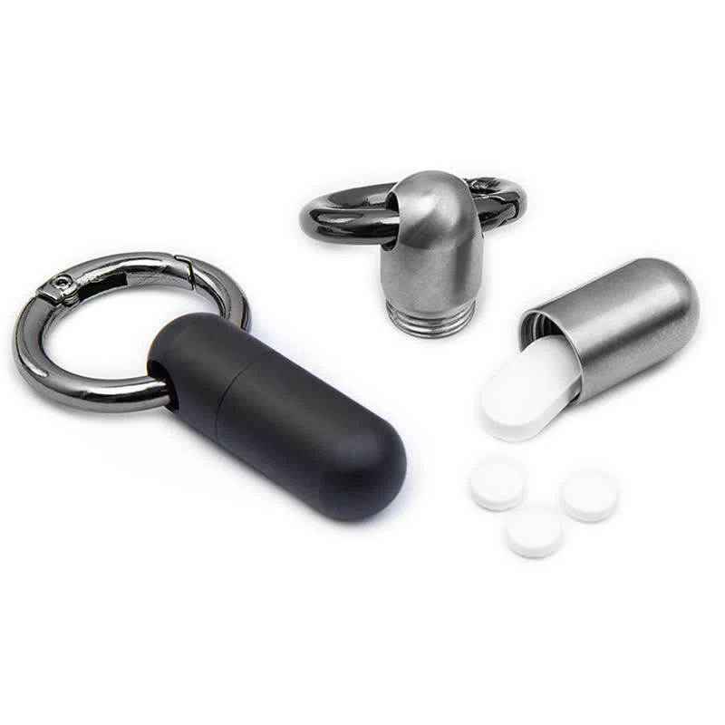 Compact Mini Size Waterproof Pill Container Keychain - Image 10