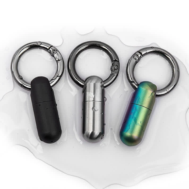 Compact Mini Size Waterproof Pill Container Keychain - Image 11