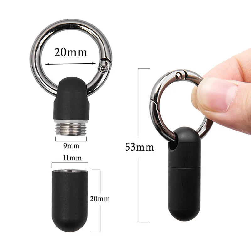 Compact Mini Size Waterproof Pill Container Keychain - Image 12