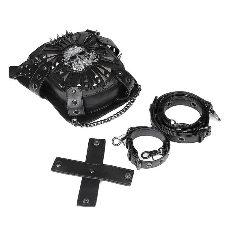 Convertible Skull Design Shoulder Waist Leg Bag - Image 5