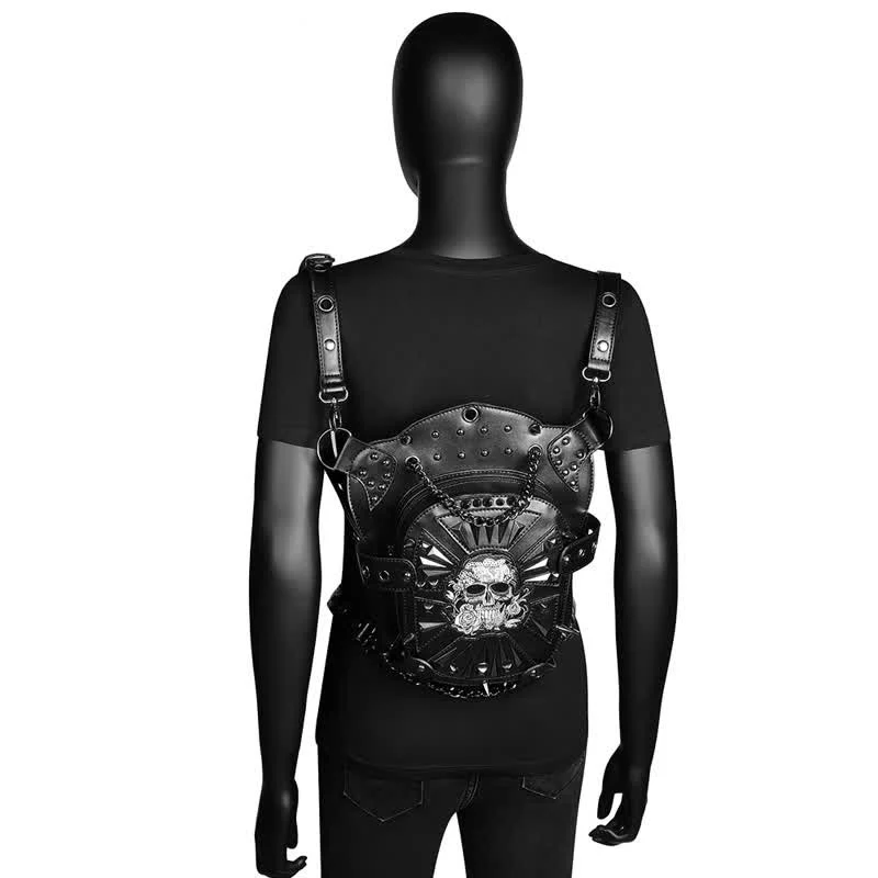 Convertible Skull Design Shoulder Waist Leg Bag - Image 9