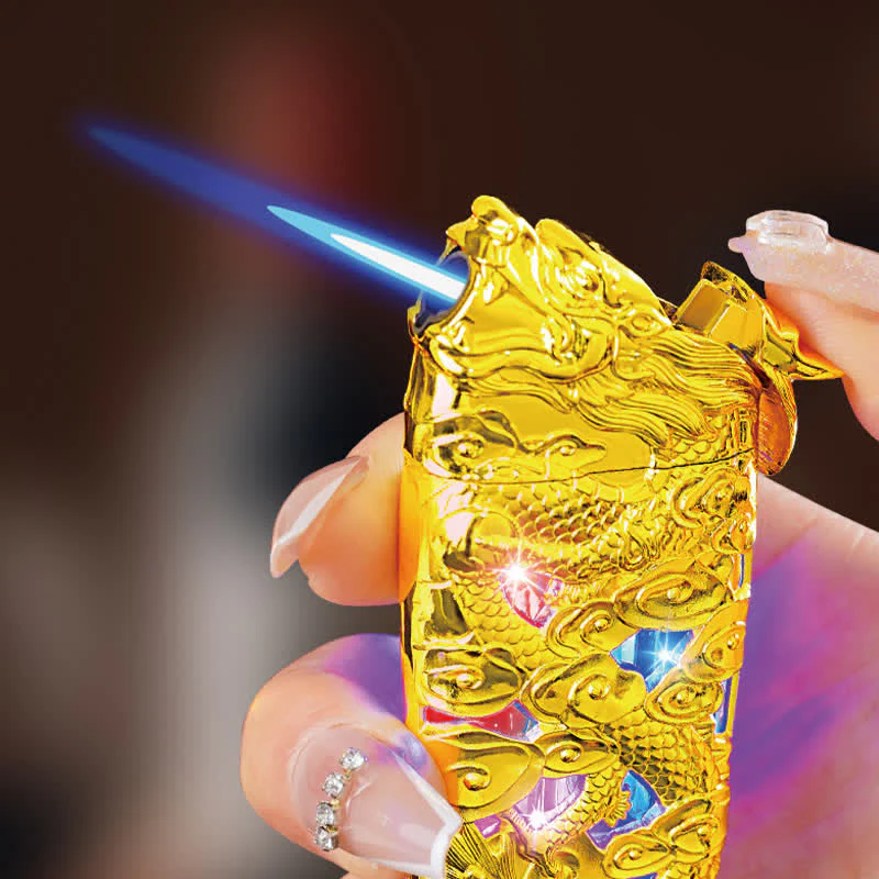 Cool Creative LED Flash Dragon Refillable Butane Lighter - Image 11