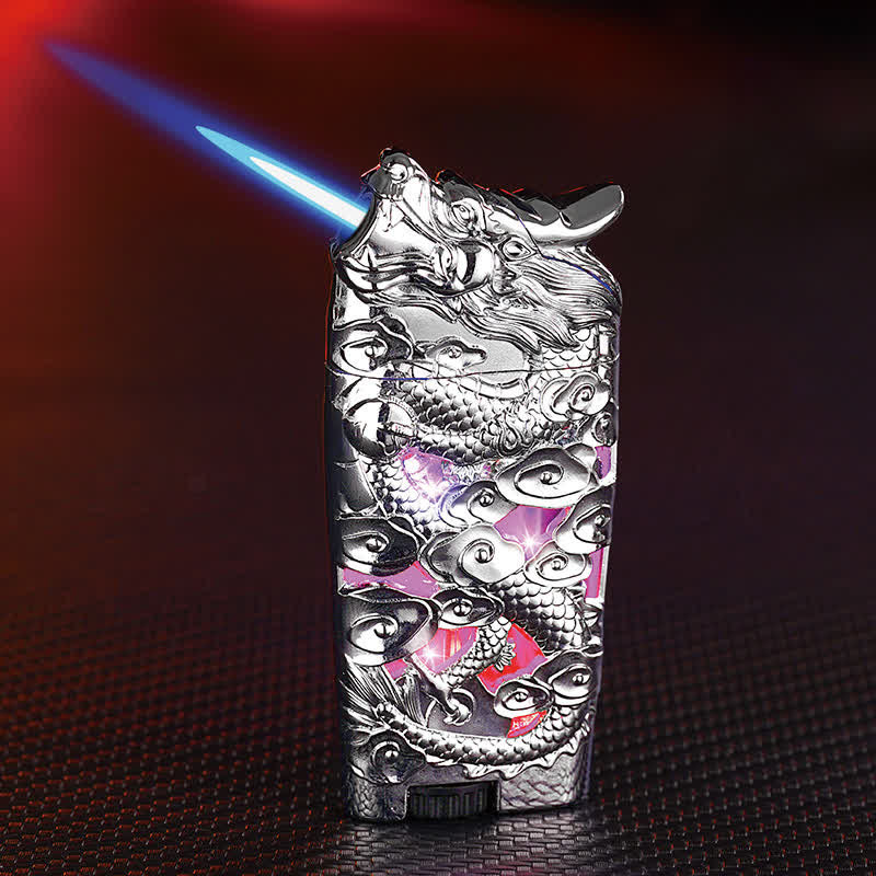 Cool Creative LED Flash Dragon Refillable Butane Lighter - Image 12