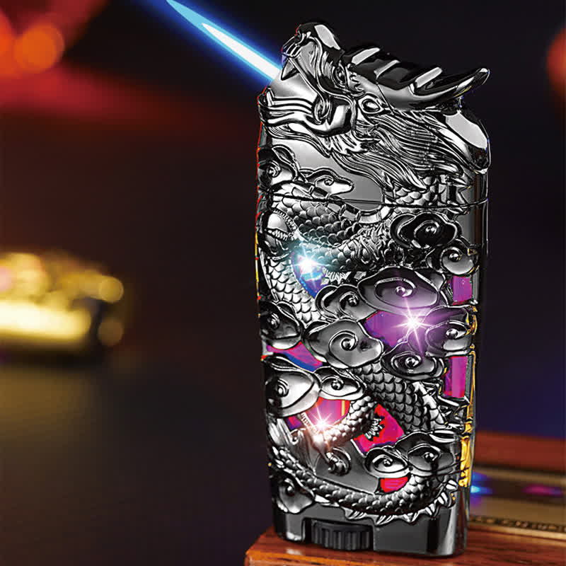 Cool Creative LED Flash Dragon Refillable Butane Lighter - Image 4