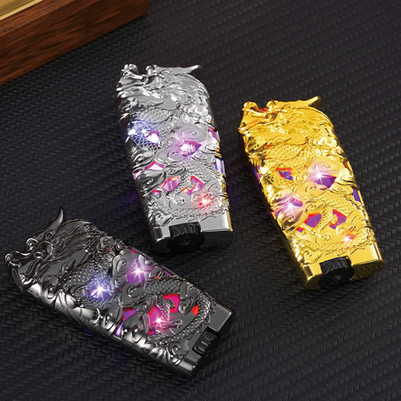 Cool Creative LED Flash Dragon Refillable Butane Lighter - Image 5