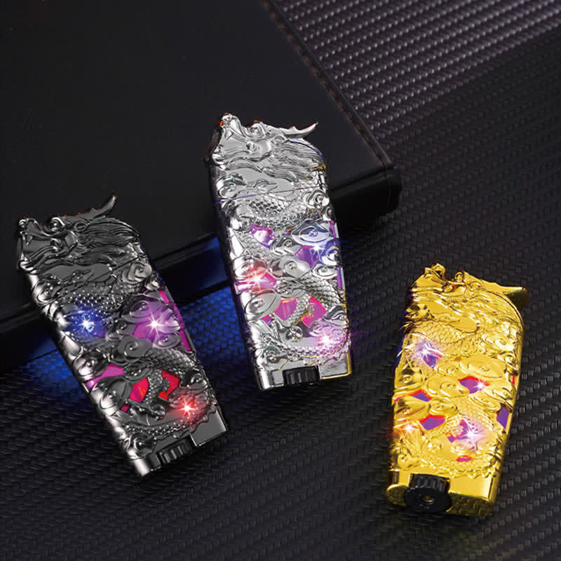 Cool Creative LED Flash Dragon Refillable Butane Lighter - Image 6