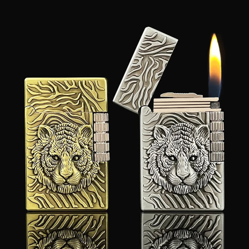 Cool Tiger Head Relief Refillable Butane Lighter - Image 3