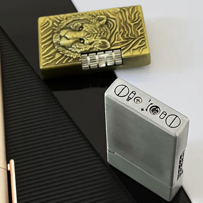 Cool Tiger Head Relief Refillable Butane Lighter - Image 4