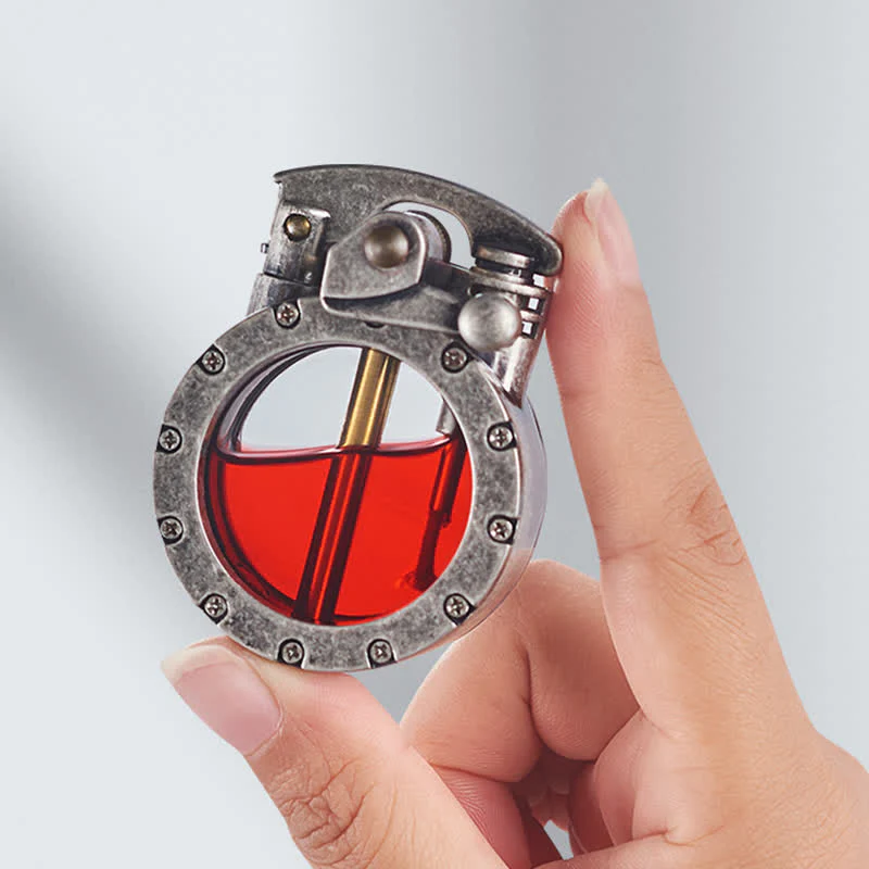 Cool Transparent Bottle Cigar Refillable Kerosene Lighter - Image 5