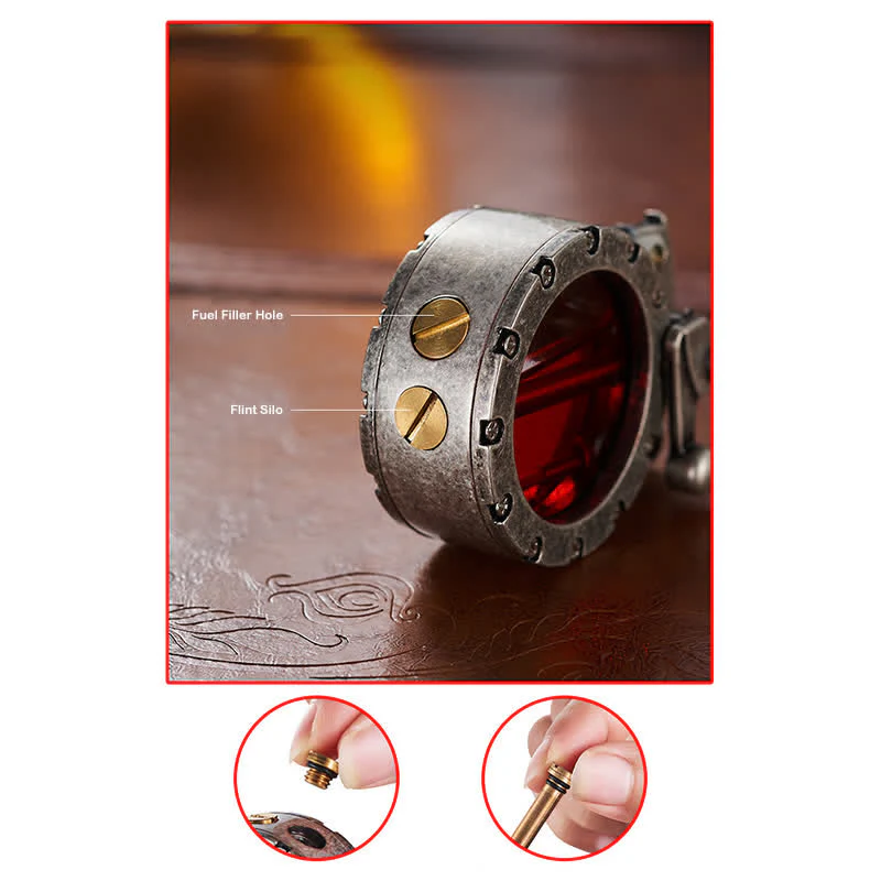 Cool Transparent Bottle Cigar Refillable Kerosene Lighter - Image 7