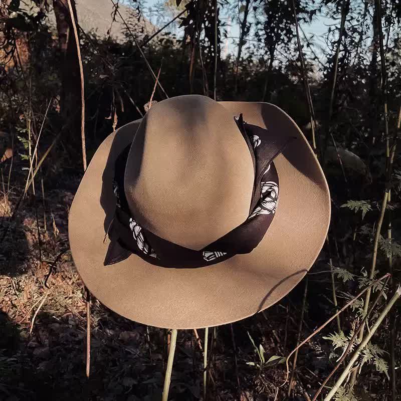Cowboy Western Traditional Graphic Square Scarf - Image 3