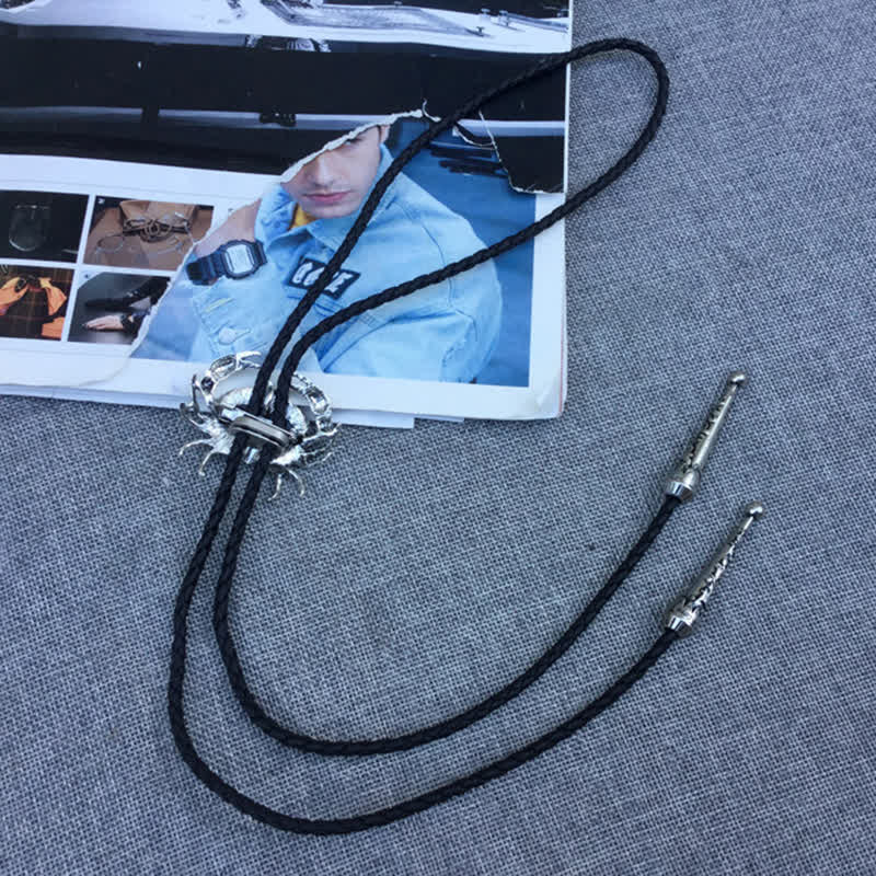 Crab Abalone Shell Removable Pendant Bolo Tie - Image 8