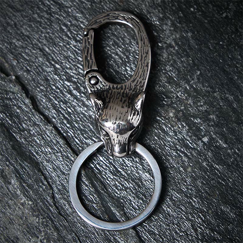 Creative Leopard Head Rust-proof Metal Keychain - Image 5