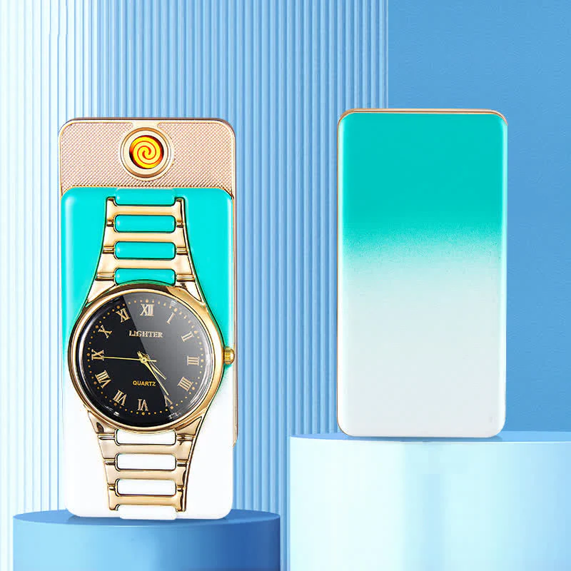 Creative Clock Rechargeable Electric Lighter with USB Cable - Image 14