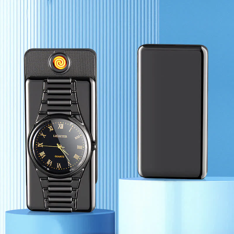 Creative Clock Rechargeable Electric Lighter with USB Cable - Image 3