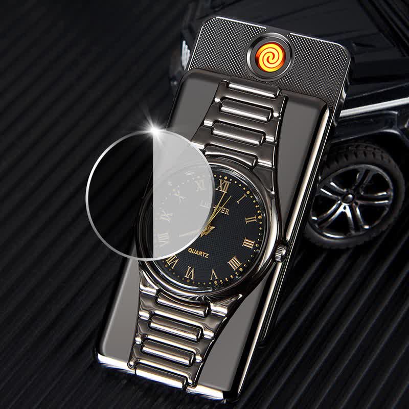 Creative Clock Rechargeable Electric Lighter with USB Cable - Image 5