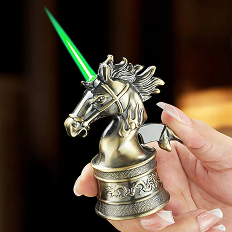 Creative Horse Head Shaped Windproof Butane Lighter - Image 2