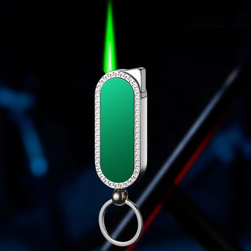 Creative Keychain Colorful MIrror Refillable Butane Lighter - Image 10