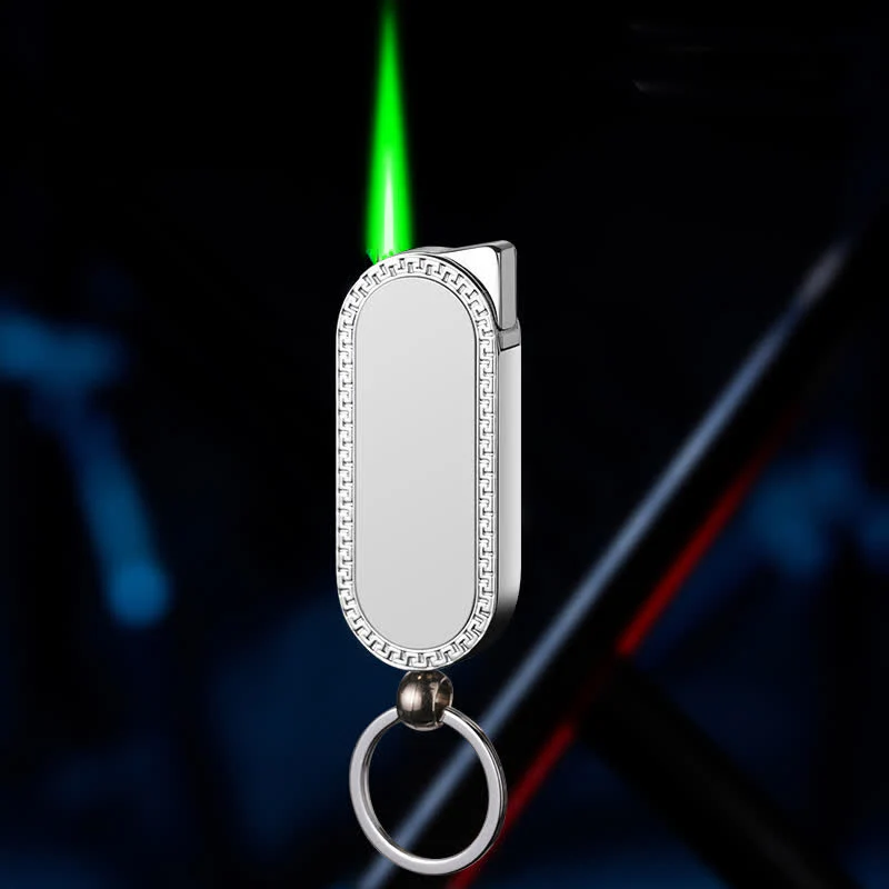 Creative Keychain Colorful MIrror Refillable Butane Lighter - Image 11
