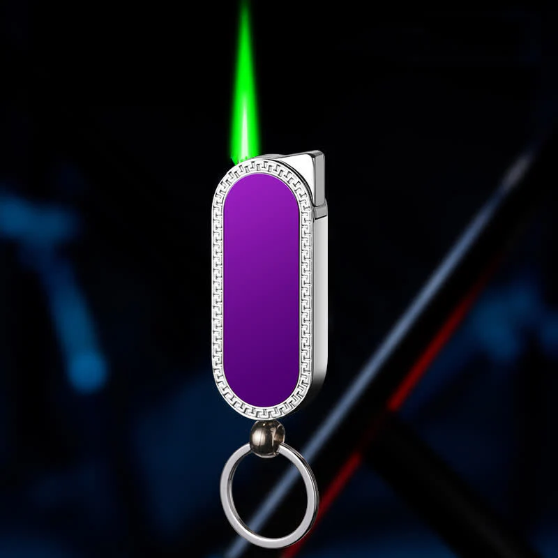 Creative Keychain Colorful MIrror Refillable Butane Lighter - Image 12
