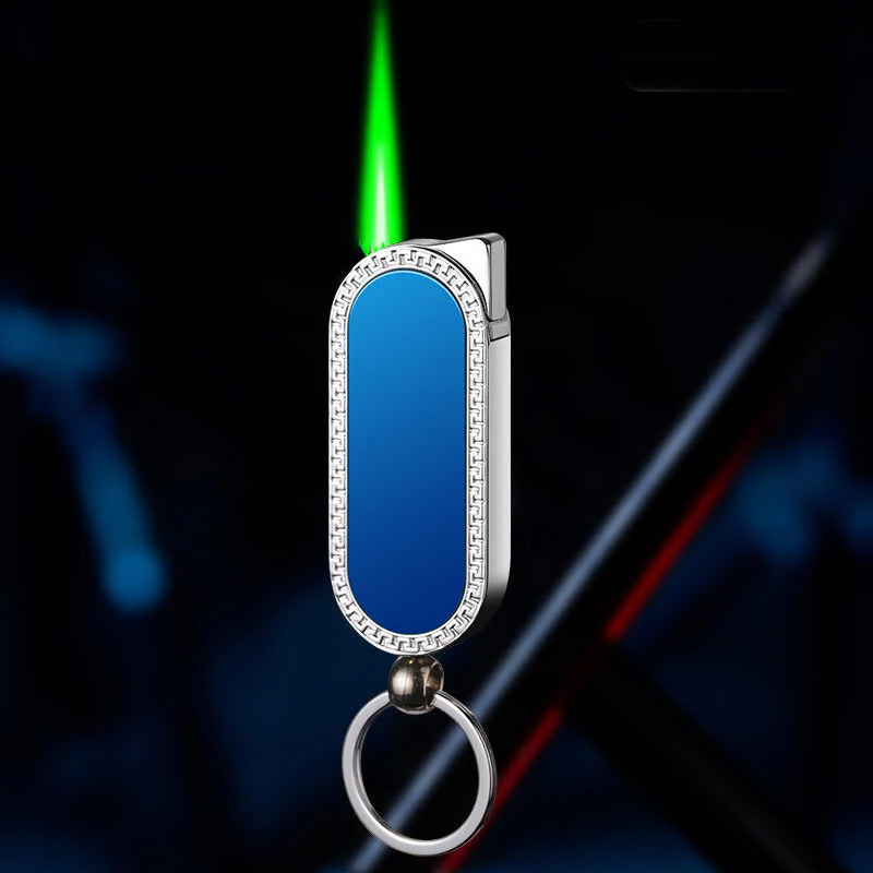 Creative Keychain Colorful MIrror Refillable Butane Lighter - Image 3