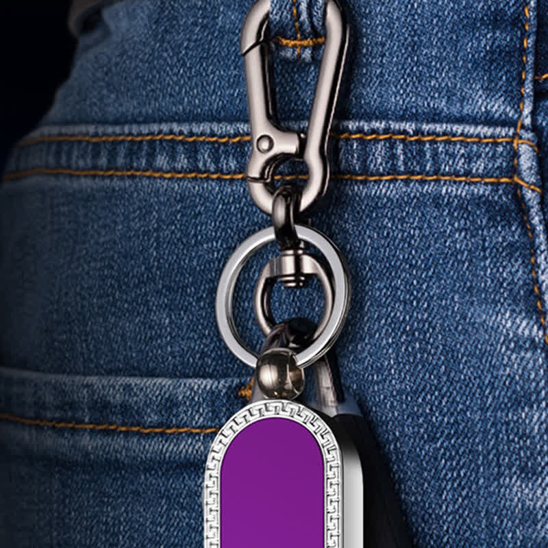 Creative Keychain Colorful MIrror Refillable Butane Lighter - Image 4