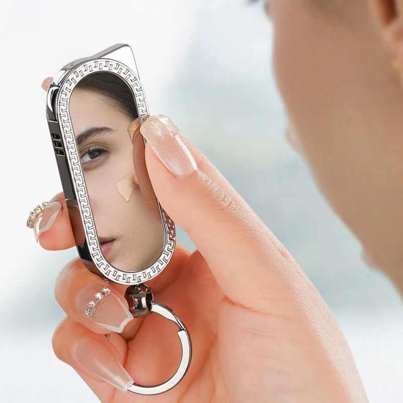 Creative Keychain Colorful MIrror Refillable Butane Lighter - Image 7