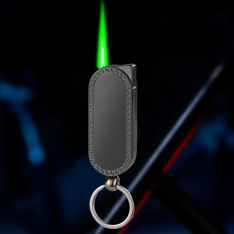 Creative Keychain Colorful MIrror Refillable Butane Lighter - Image 8