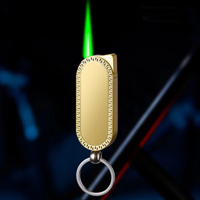 Creative Keychain Colorful MIrror Refillable Butane Lighter - Image 9