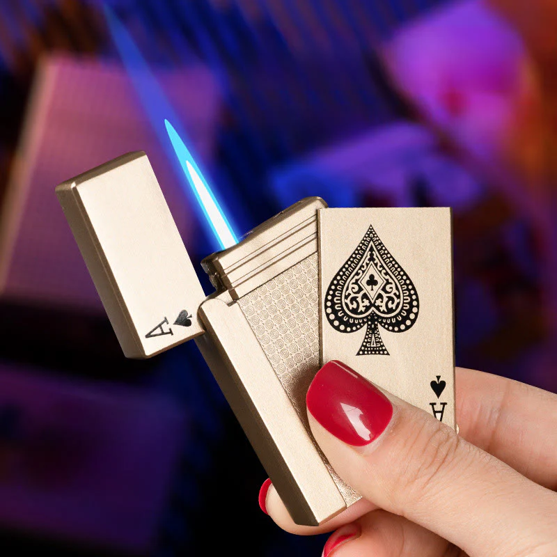 Creative Metal Spade A Poker Butane Lighter
