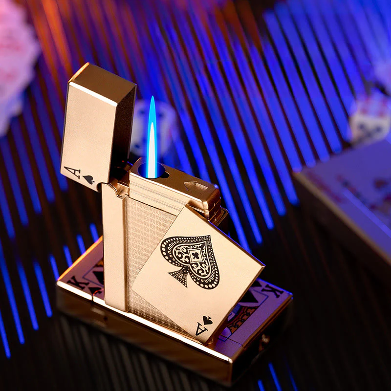 Creative Metal Spade A Poker Butane Lighter - Image 3