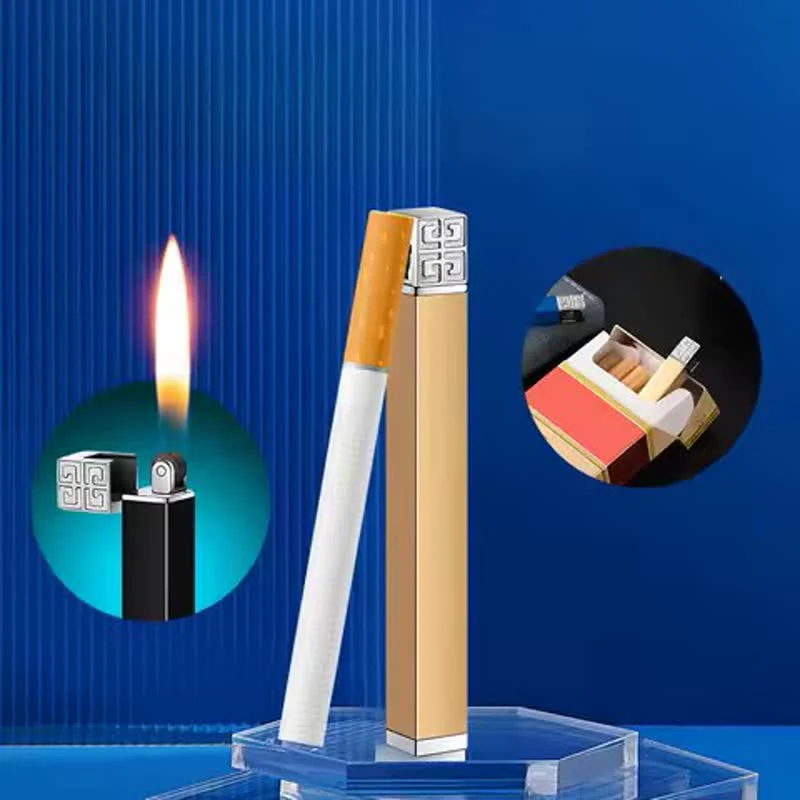 Creative Mini Metal Cigarette-Shaped Butane Lighter - Image 3