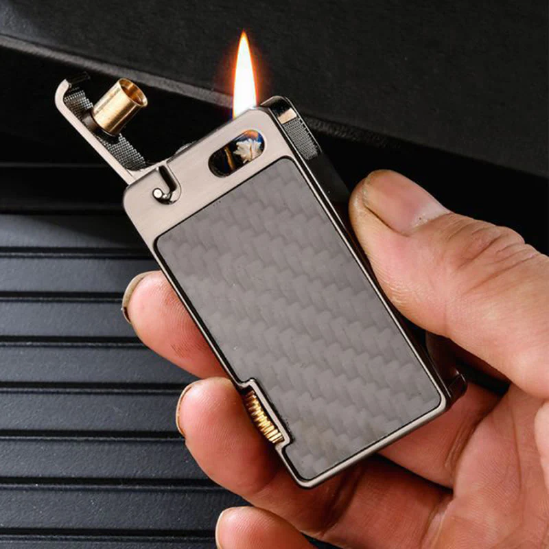 Creative One-touch Ignition Carving Refillable Kerosene Lighter - Image 11