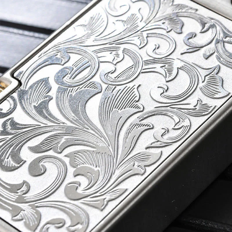Creative One-touch Ignition Carving Refillable Kerosene Lighter - Image 7