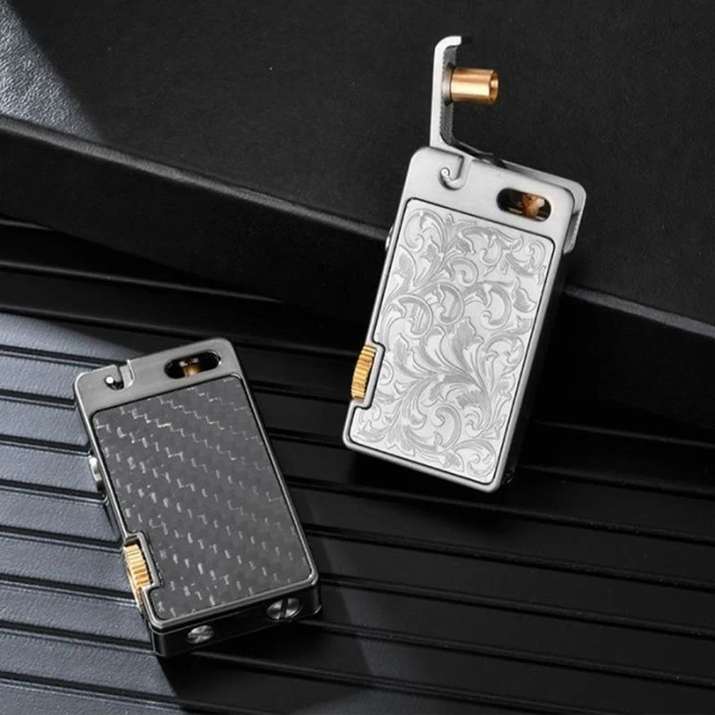Creative One-touch Ignition Carving Refillable Kerosene Lighter - Image 9