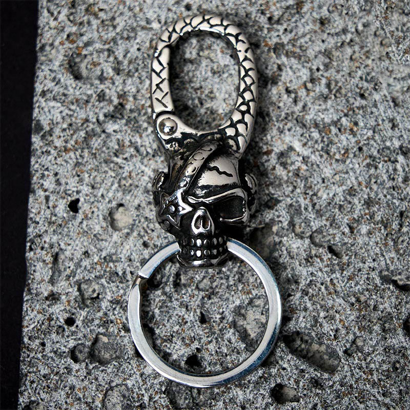 Creative Pirate Skull Captain Metal Keychain - Image 6