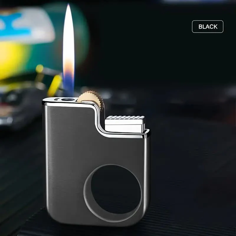 Creative Ring-Shaped Handle Refillable Butane Lighter - Image 3