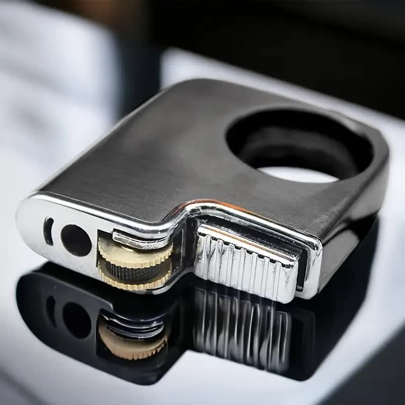 Creative Ring-Shaped Handle Refillable Butane Lighter - Image 4