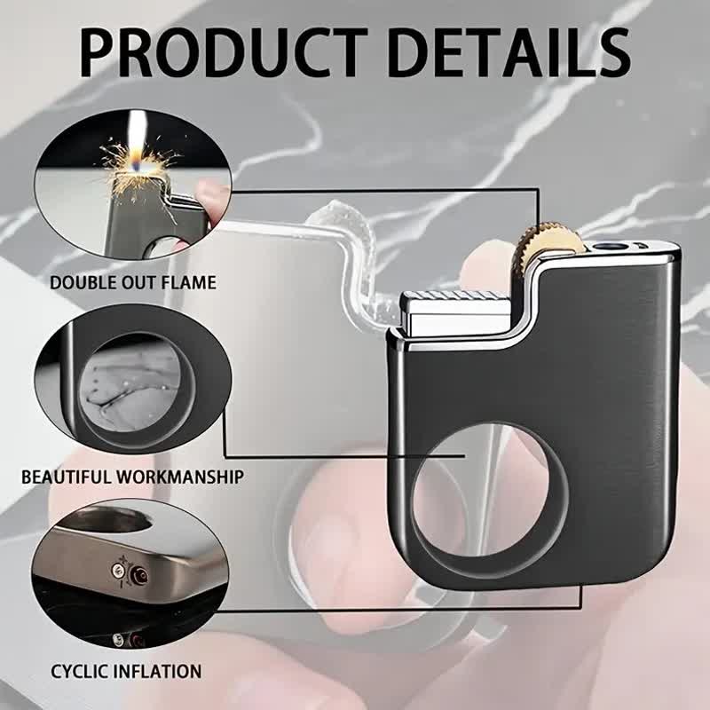 Creative Ring-Shaped Handle Refillable Butane Lighter - Image 6