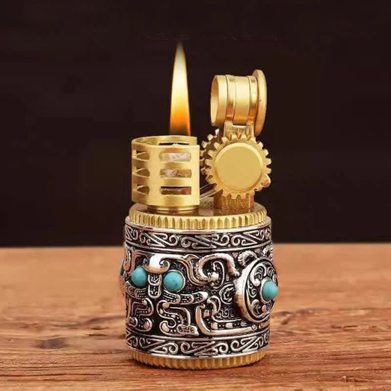 Creative Round Small Fat Refillable Kerosene Lighter - Image 2
