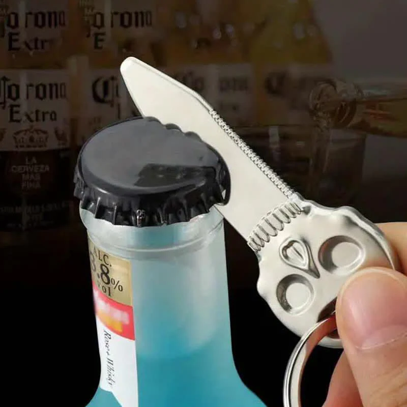 Creative Skull Mask Multi-function Bottle Opener Keychain - Image 4