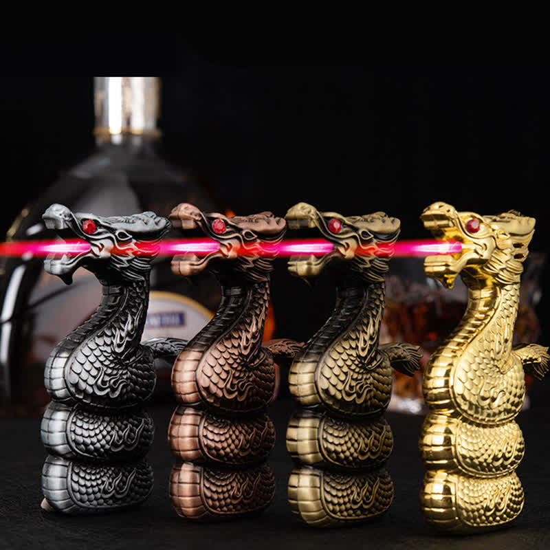 Creative Unique Dragon Shape Refillable Butane Lighter - Image 2