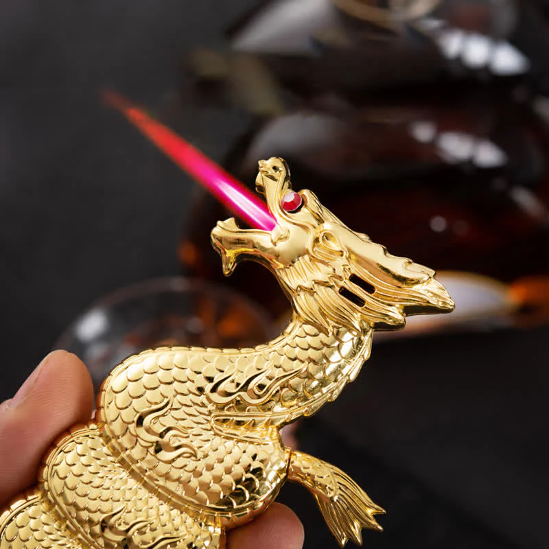 Creative Unique Dragon Shape Refillable Butane Lighter - Image 5