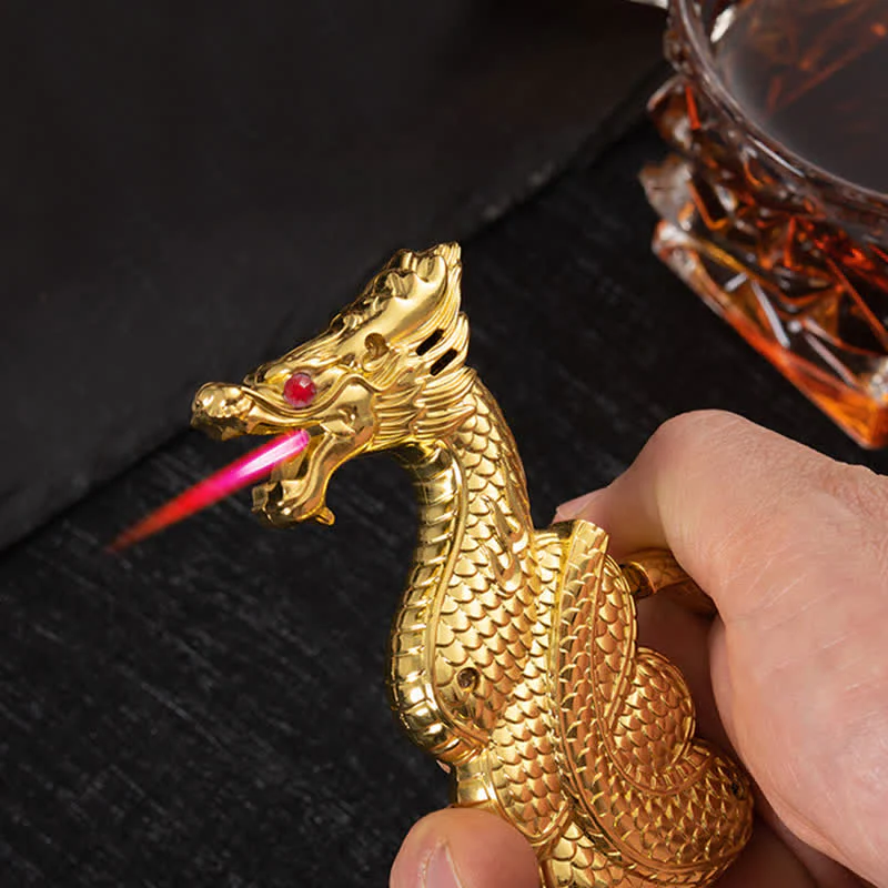 Creative Unique Dragon Shape Refillable Butane Lighter - Image 6