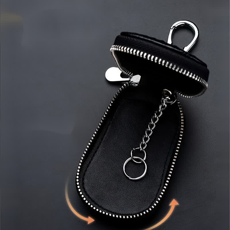 Crocodile Zipper Mini Waist Leather Car Key Case - Image 5