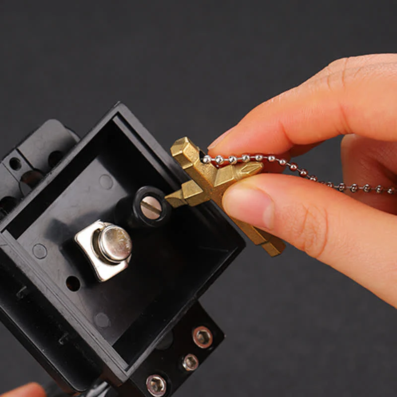 Cross EDC Screwdriver Necklace Pendant Keychain - Image 4